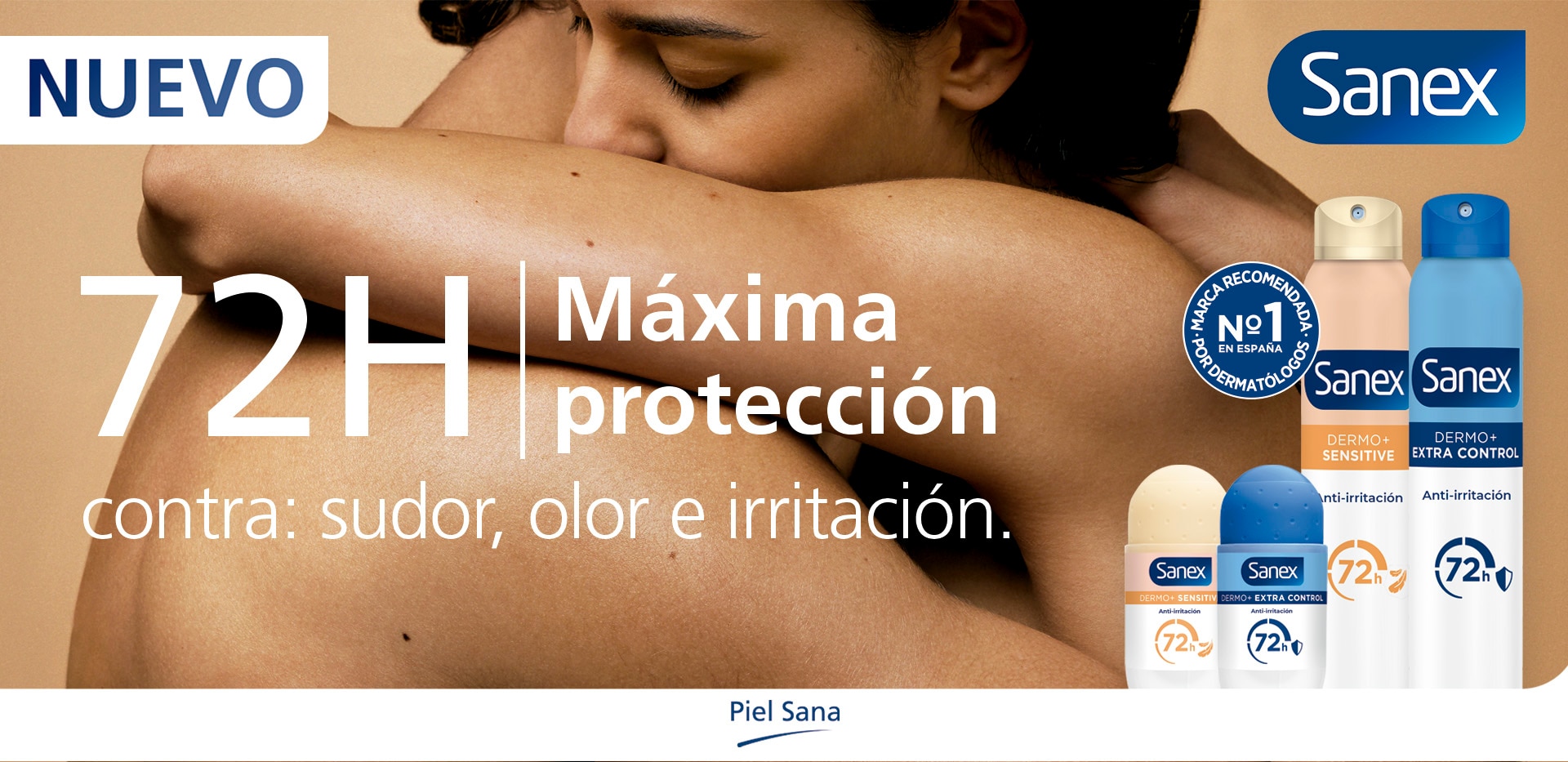72 horas de máxima protección contra el sudor, olor e irritacion