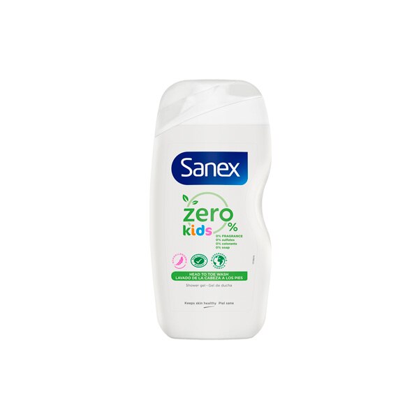 Gel de ducha Sanex Zero% Kids de pies a cabeza
