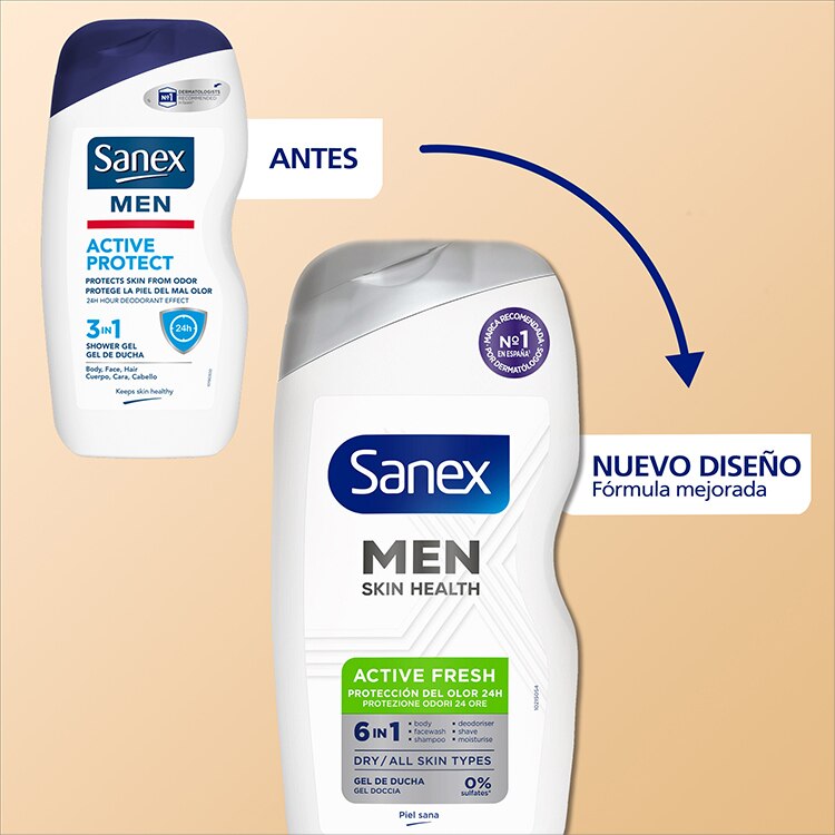 Gel de Ducha Sanex Active Fresh