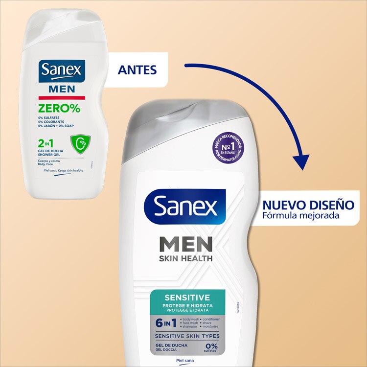Gel de cara y cuerpo SANEX Piel Sensible