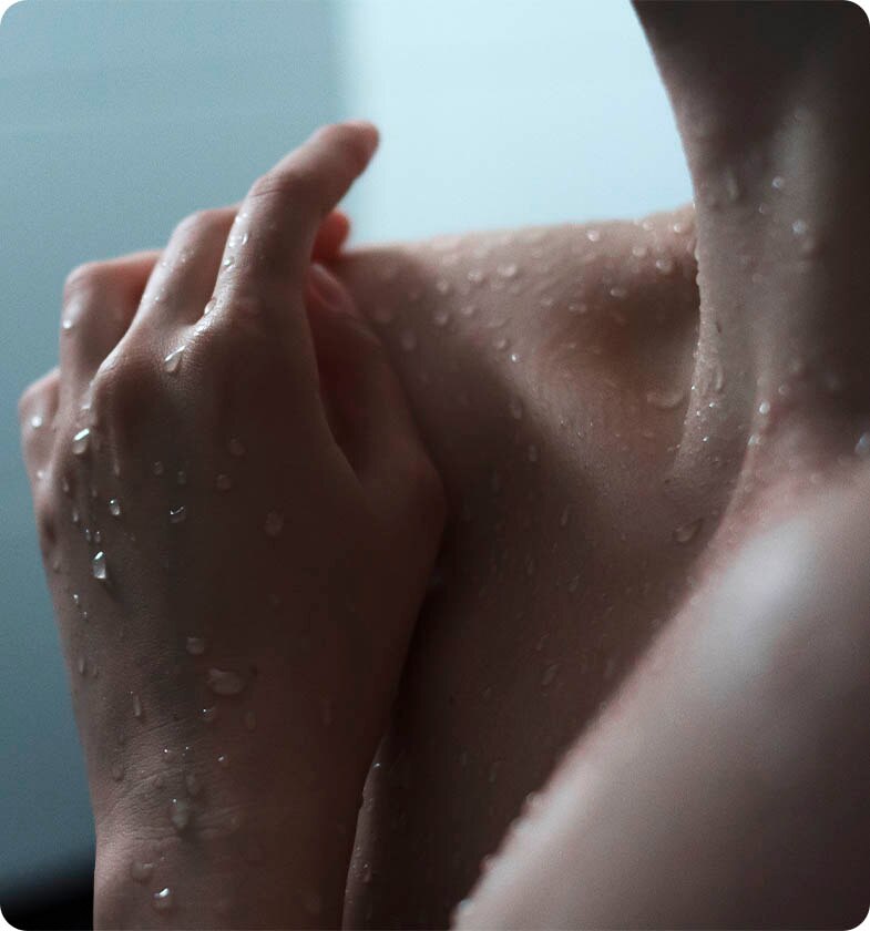 Gotas de agua sore piel Gotas de agua sore piel